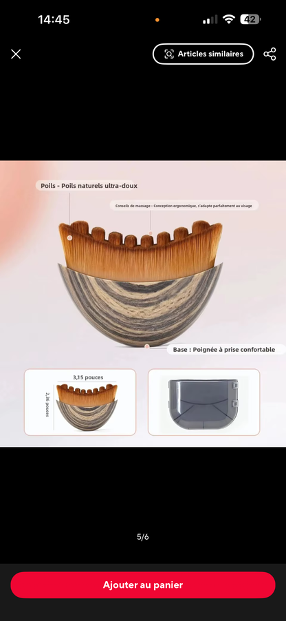 Brosse Liftante et Raffermissante Visage & Corps – Anti-Cellulite et Anti-Âge